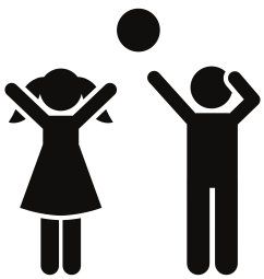 Abteilung Kindersport Piktogramm